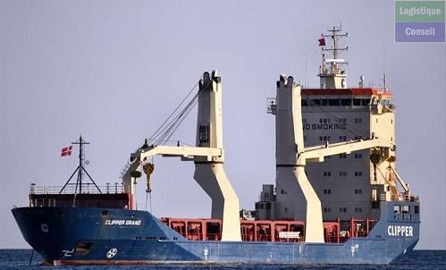 Navire de charge à manutention verticale généralement utilisé pour le transport des conteneurs (Lift-on, Lift-off). Il dispose de ses propres moyens de manutention (grues). Navire LO-LO.jpg